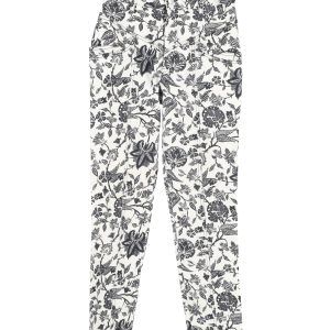 Isabel Marant Lorrick Cropped florale Jeans aus weißer Baumwolle