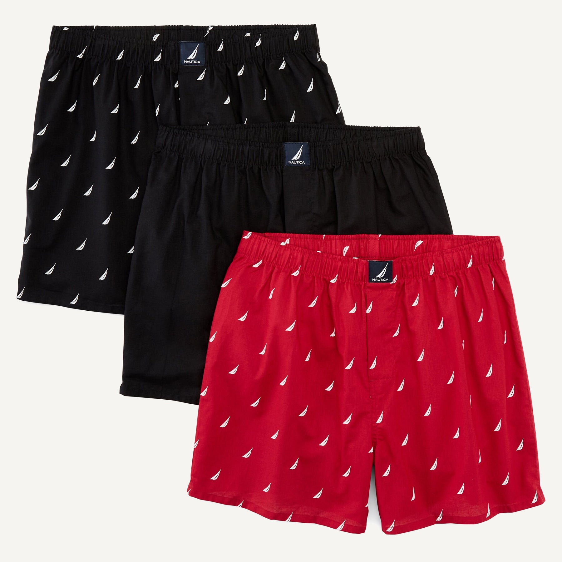 Nautica Herren gewebt Boxer, 3-Pack