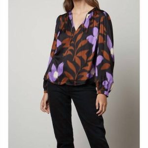 Isra-Print-Bluse in Fidschi