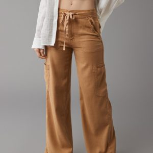 AE Dreamy Drape Leinen-Bleder Baggy Wide-leg Frachthose