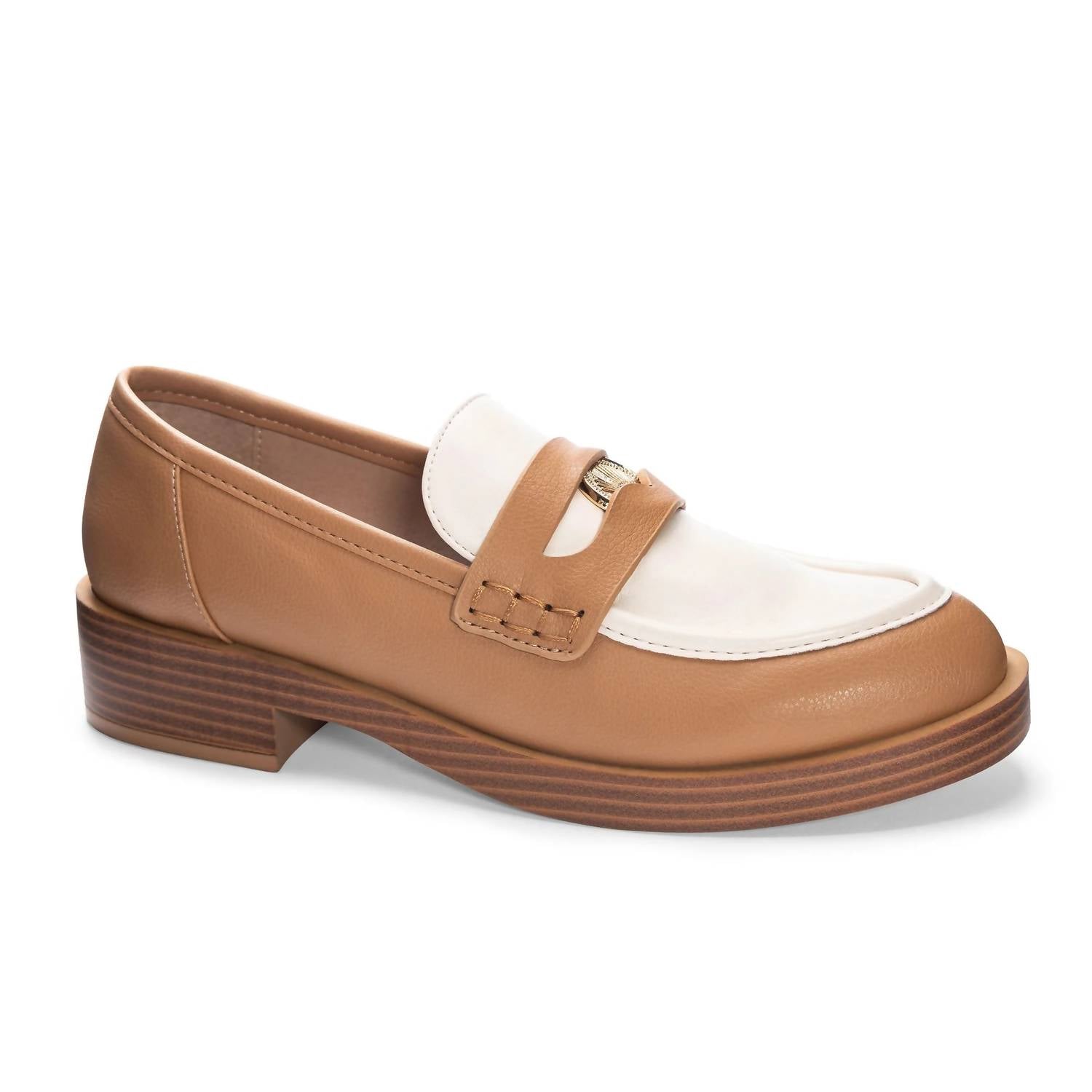 Lässiger Portal-Loafer für Damen in Knochen/Kamel