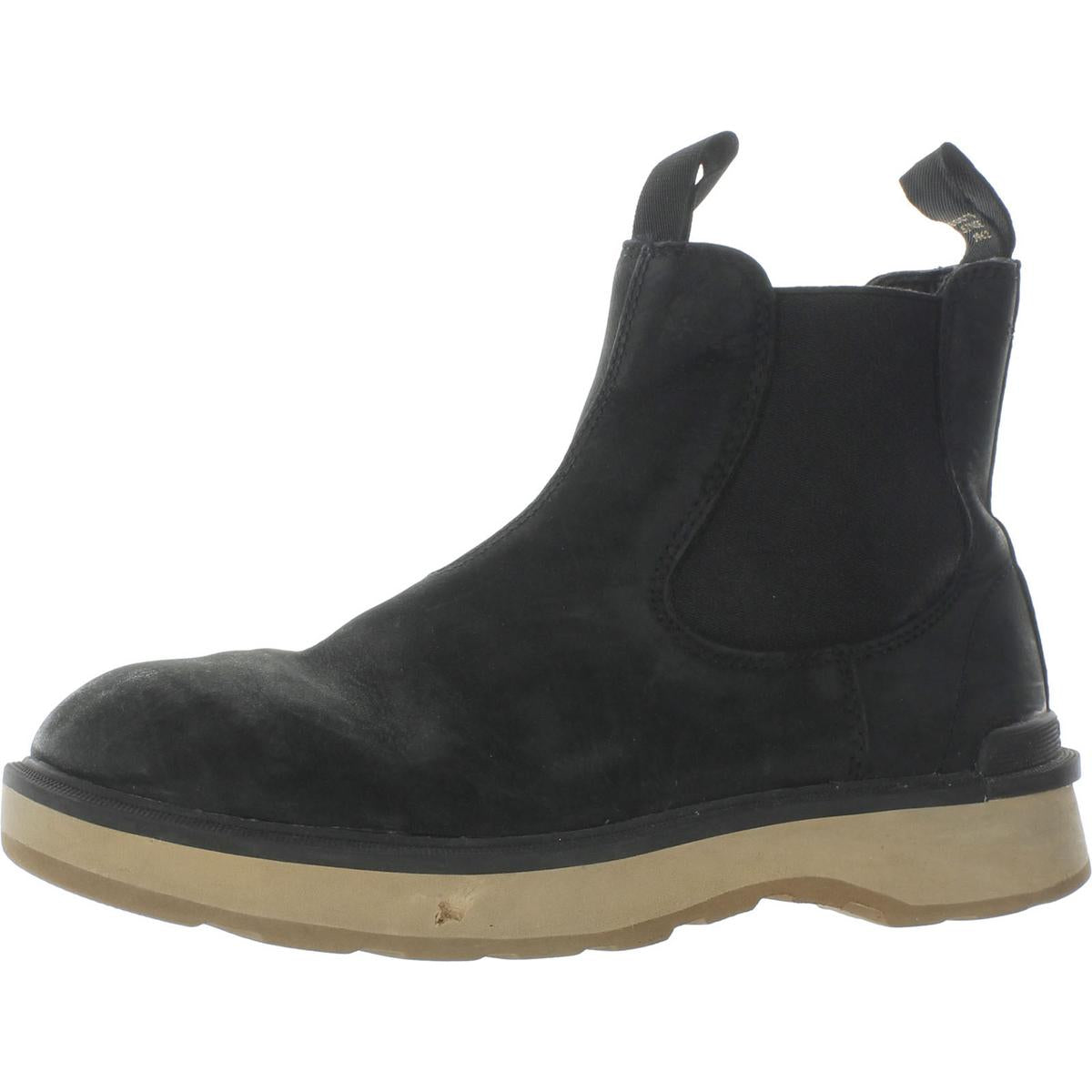 Wasserdichte Hi-Line-Chelsea-Stiefel aus Leder