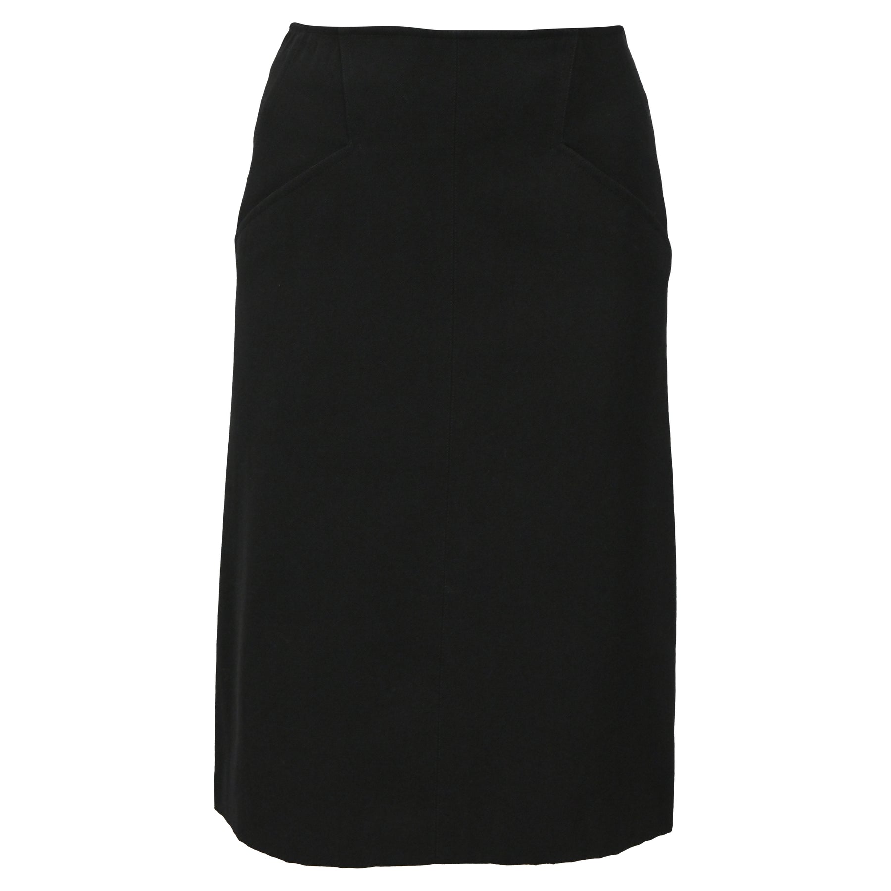 Alaïa Midi High-Waisted Rücken Spitze Krawatte Detail Rock aus schwarzer Baumwolle Wolle 7833188532284