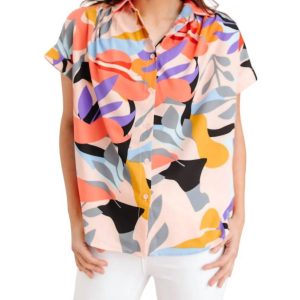 Working Weekend Top mit ausgefallenem Print
