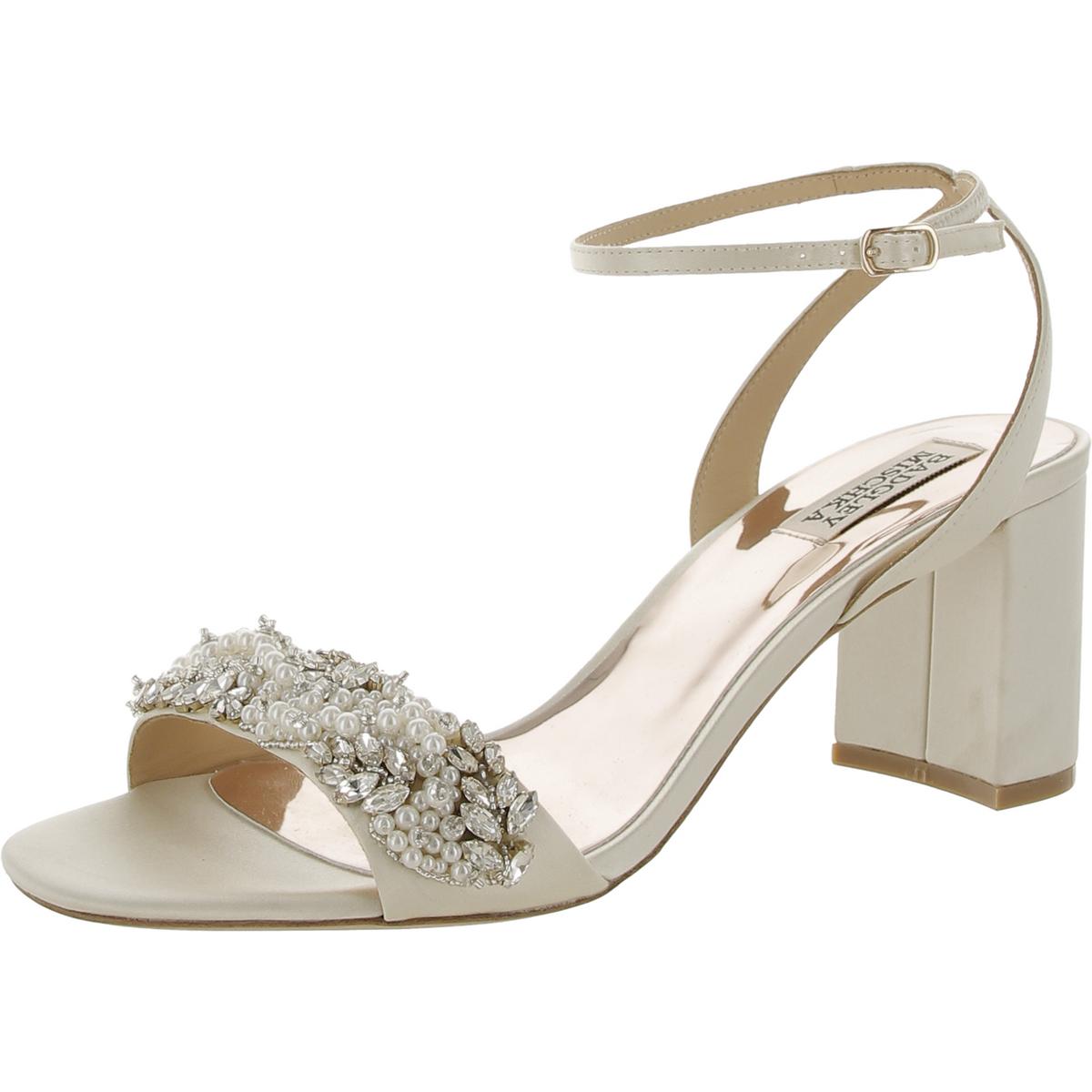 Clara – verzierte Satin-Schuhe mit Absatz