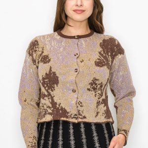Autumn Hues Buttoned Strickjacke 7832929861692