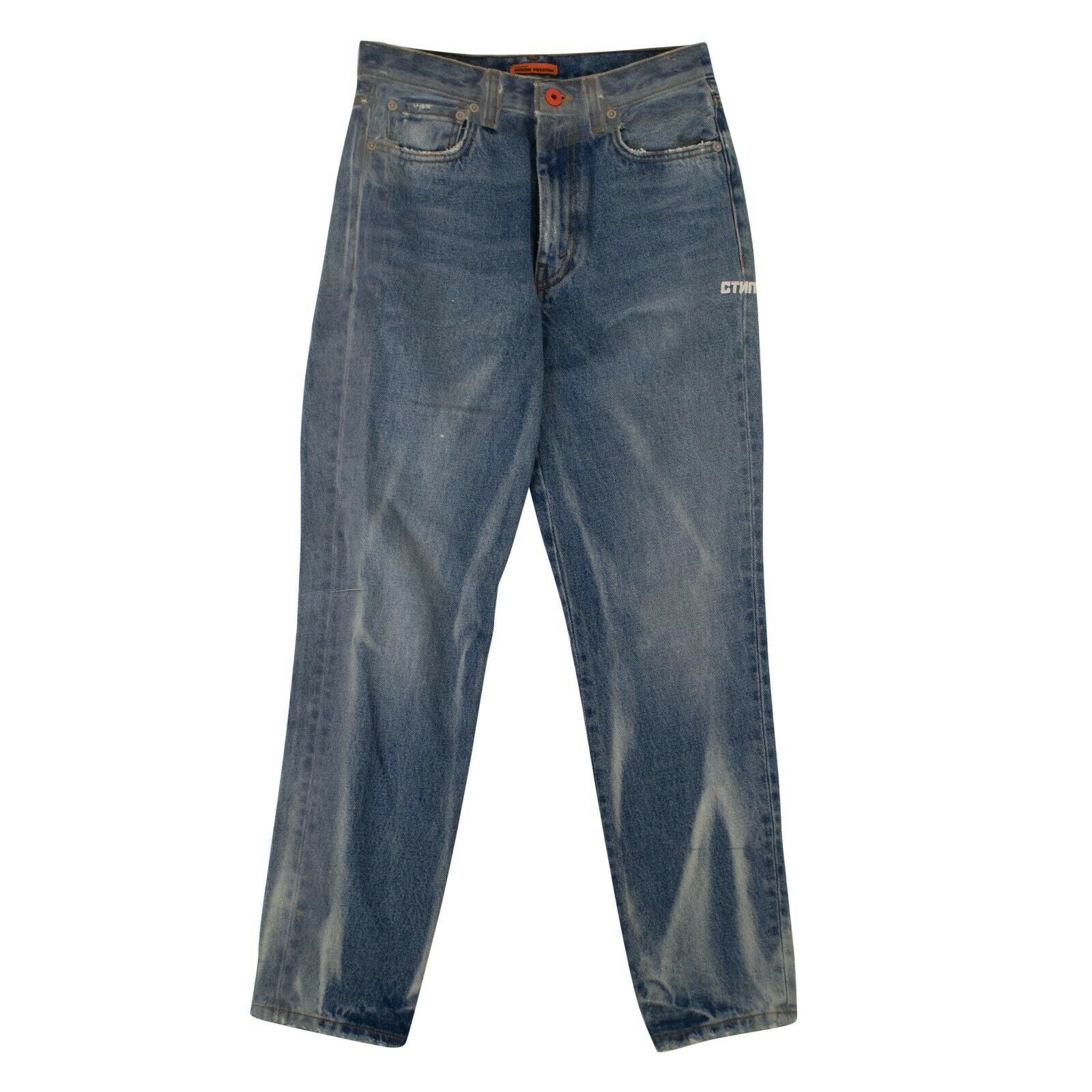 Blaue Damenjeans mit geradem Bein