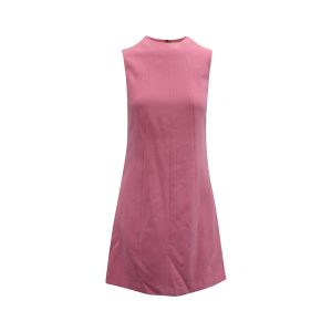 Alice + Olivia Coley ärmelloses kurzes Kleid aus rosa Polyester 7833198002236