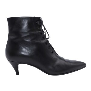 Saint Laurent Charlotte Schuhe aus schwarzem Leder 7766506405948