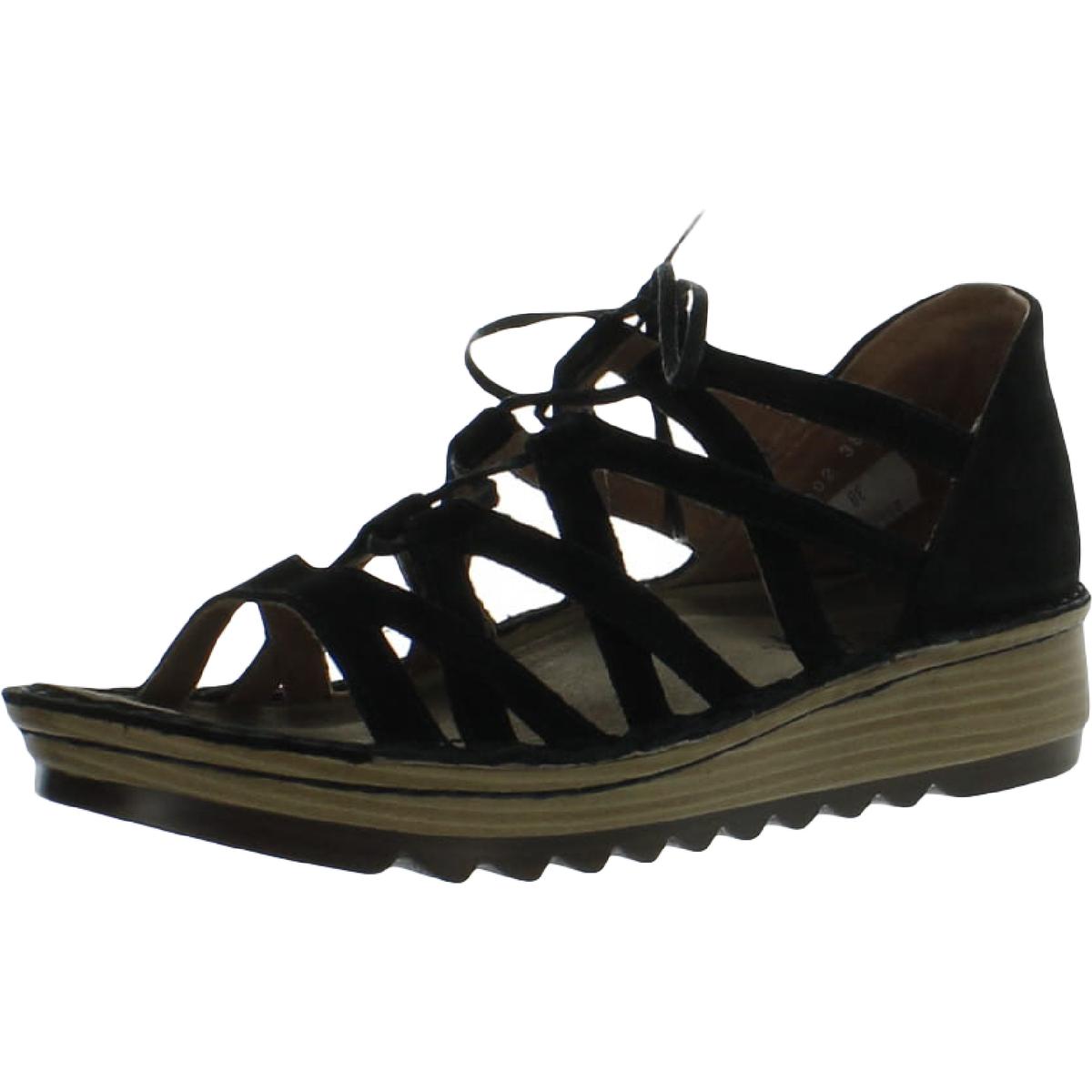 Yarrow Velvet Open Toe Wedge Sandalen