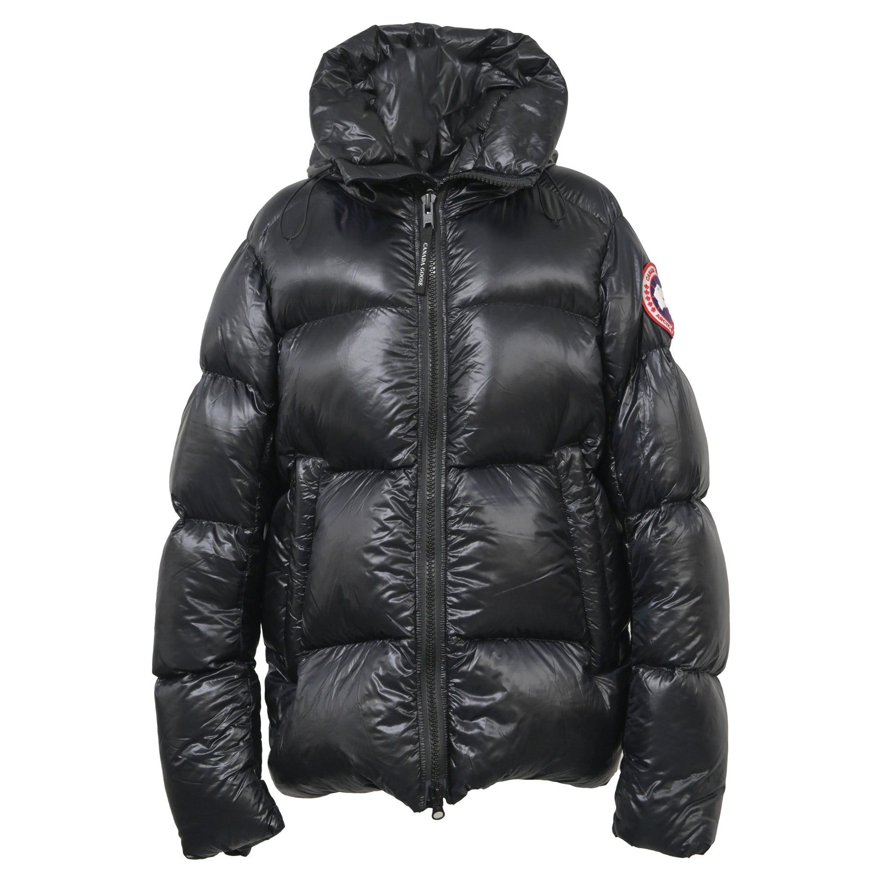 Canada Goose Crofton gesteppte Ripstop Daunenjacke in schwarz Recycling-Nylon 7764876197948