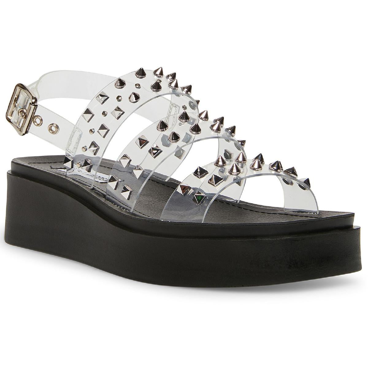 Tera – Plateau-Sandalen mit Keilabsatz und Nieten