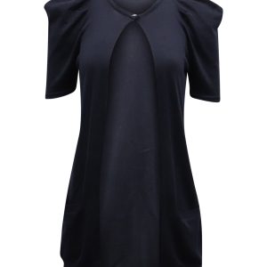 Ralph Lauren Puff Sleeve Strickjacke in Marine Merinowolle