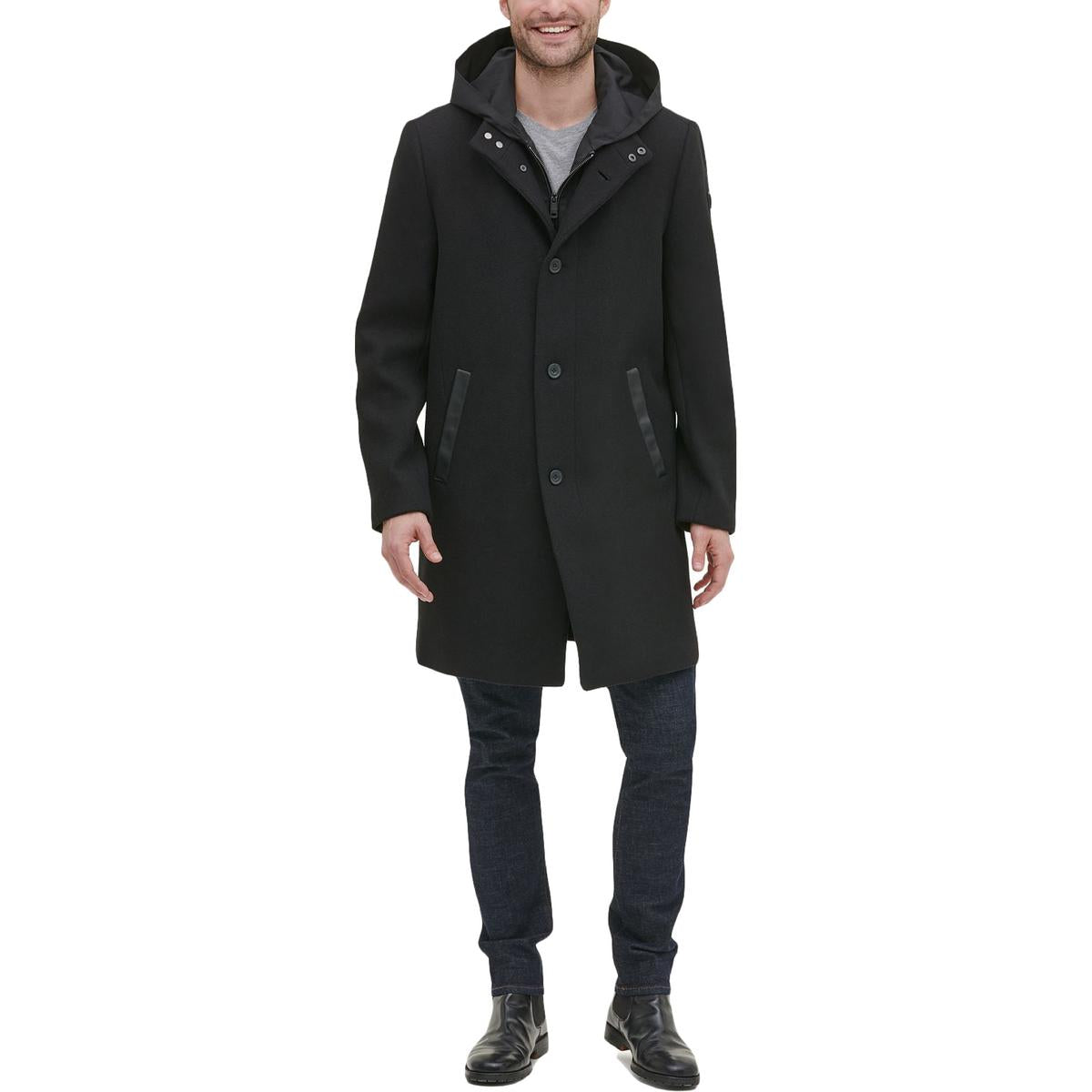 Wollmischung midi Jacke