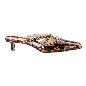 Jimmy Choo Ros 35mm Mules in Animal Print Patent Leder 7748823318588