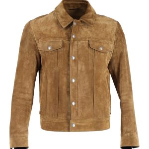 Tom Ford Trucker-Jacke aus braunem Wildleder