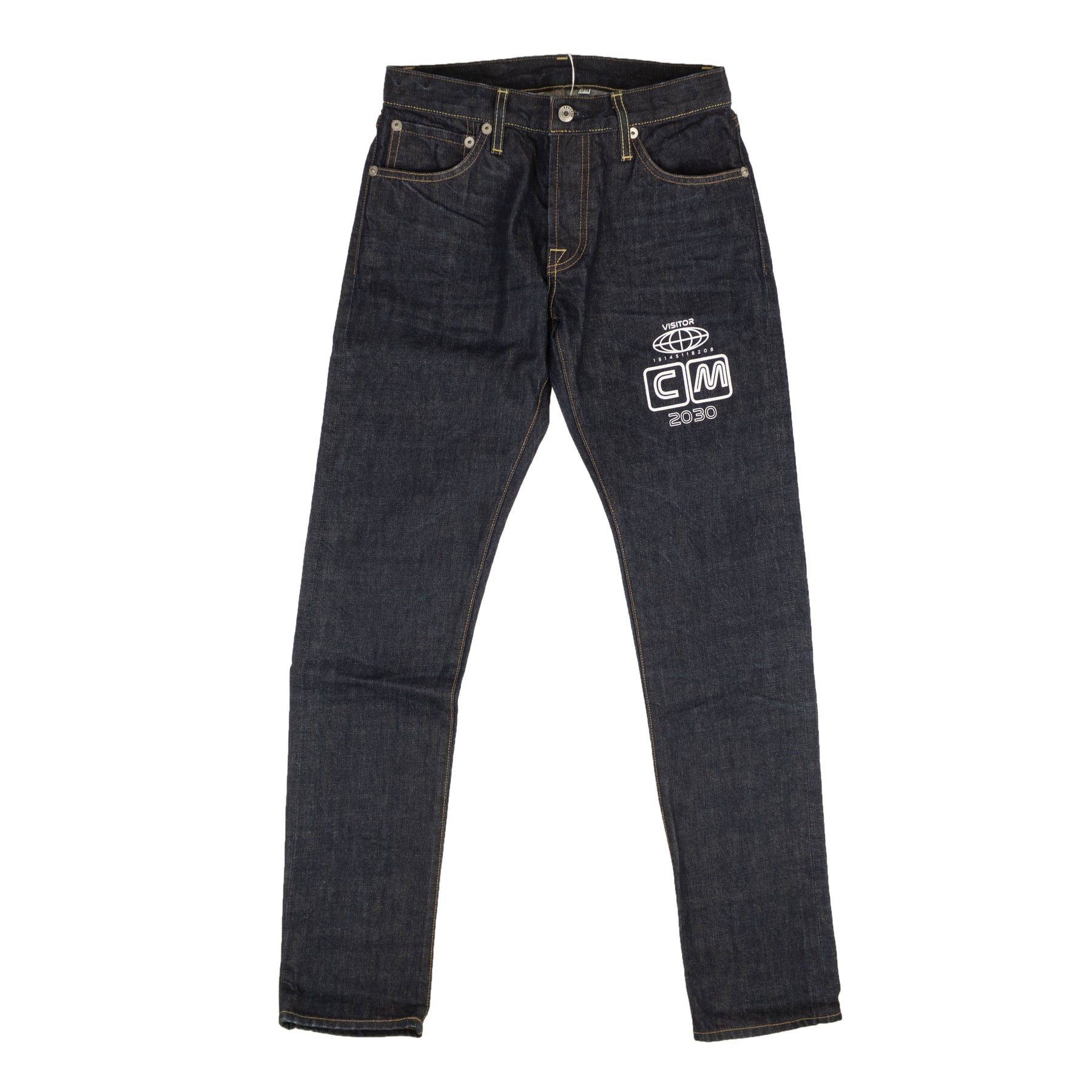 Visitor On Earth Logo-Jeans – Marineblau