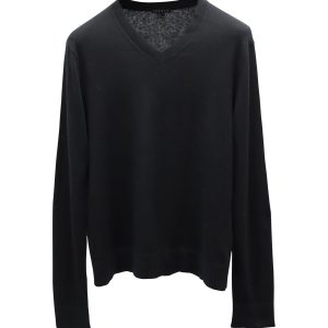 Theory V-Ausschnitt Pullover in schwarzem Kaschmir 7766503850044
