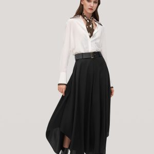 Wide-Legged Seide Feigenhose