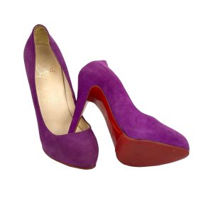CHRISTIAN LOUBOUTIN Wildleder lila Pumps Absätze sz 37 / uns 7 100% authentisch pre owner 7748748214332