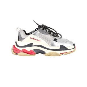 Balenciaga Triple S Sneakers aus silbernem Polyester