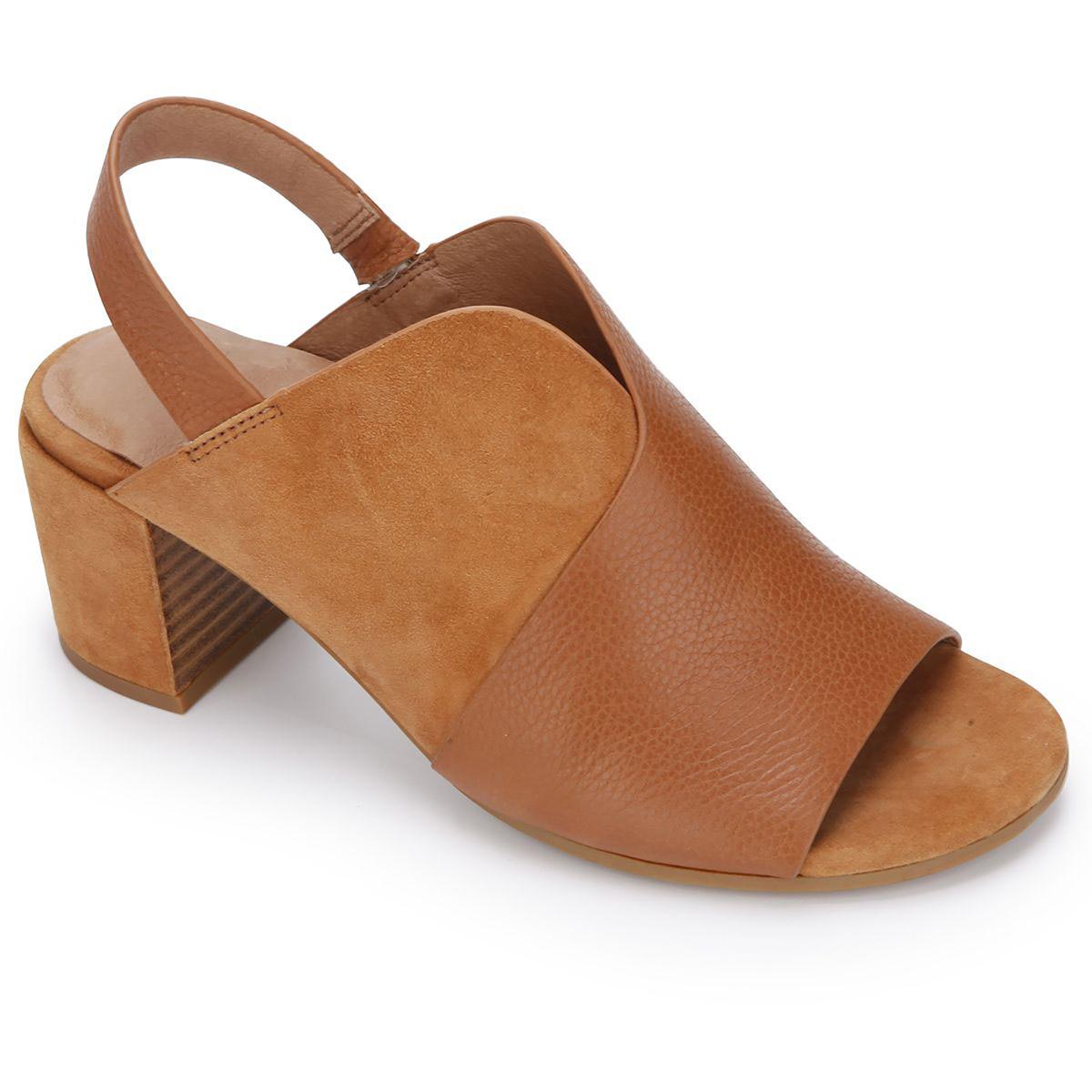 Charlene Leder-Absatzsandalen mit Kapuze