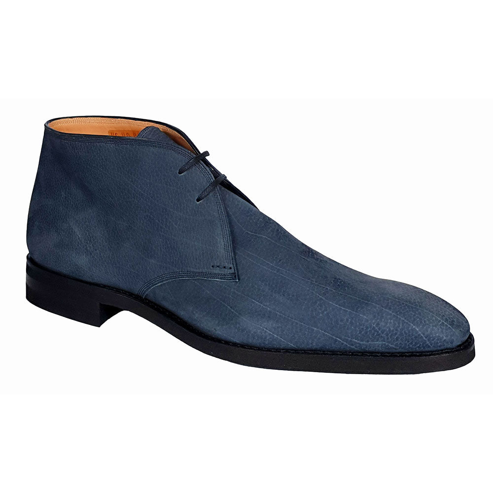 Bally Skiligny 6237888 Herren Mitternacht blau gekörnte Kalbsleder Wüstenstiefel