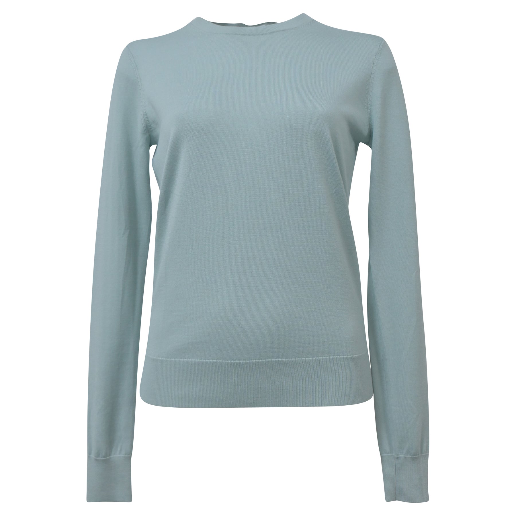Theory Crewneck Regal Pullover aus hellblauer Wolle 7748737695804