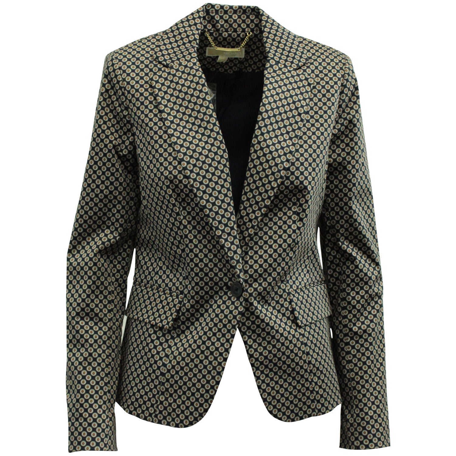 Michael Kors bedruckter Blazer in schwarzer Viskose 7833151799356