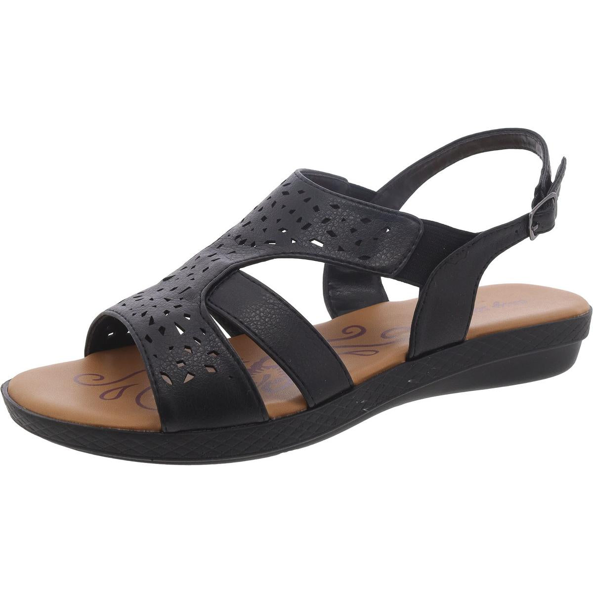 Bolt Open-Toe Padded Insole Slingback Sandalen