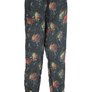 Dries Van Noten Blumenhose in schwarzer Viskose