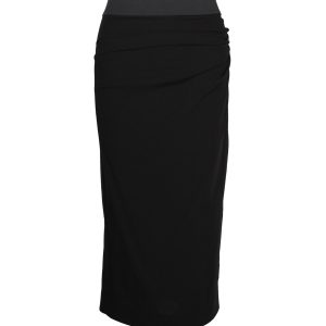 Dolce & Gabbana Midirock aus schwarzer Wolle 7703694803004