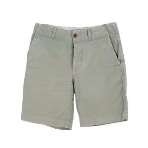 Mr. P Shorts mit geradem Bein aus grüner Baumwolle