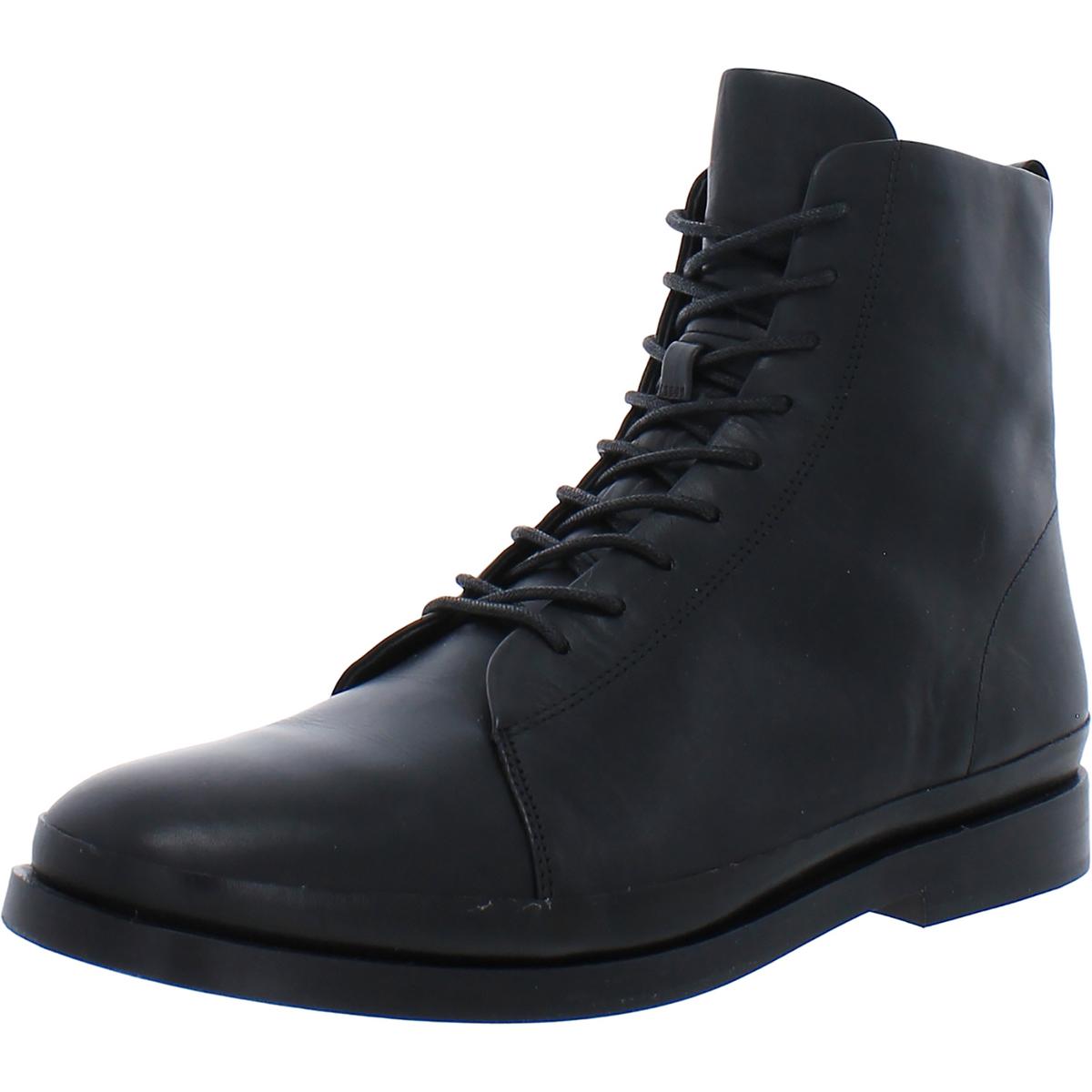 Cooper Leder runde Zehen Stiefeletten
