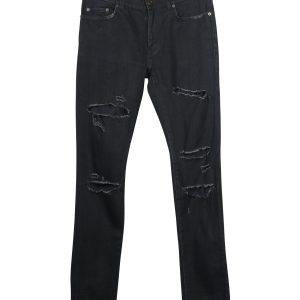 Saint Laurent rissige Jeans in schwarz Baumwolle Denim 7748912152636