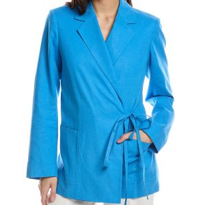 Jason Wu Tie Detail Leinenblendblazer