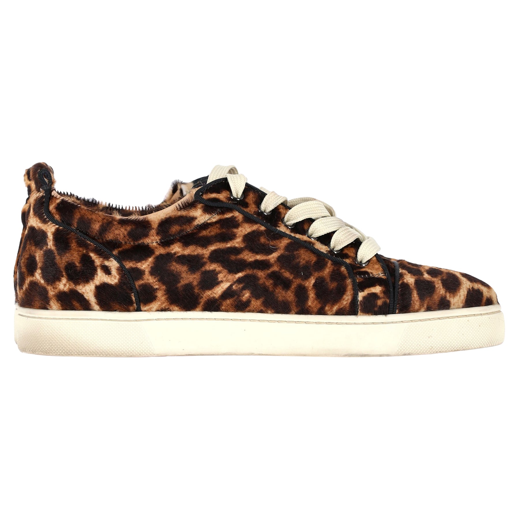 Christian Louboutin Rantulow Orlato Low-Top-Sneaker im Tierprint Pony Haar 7833147637820