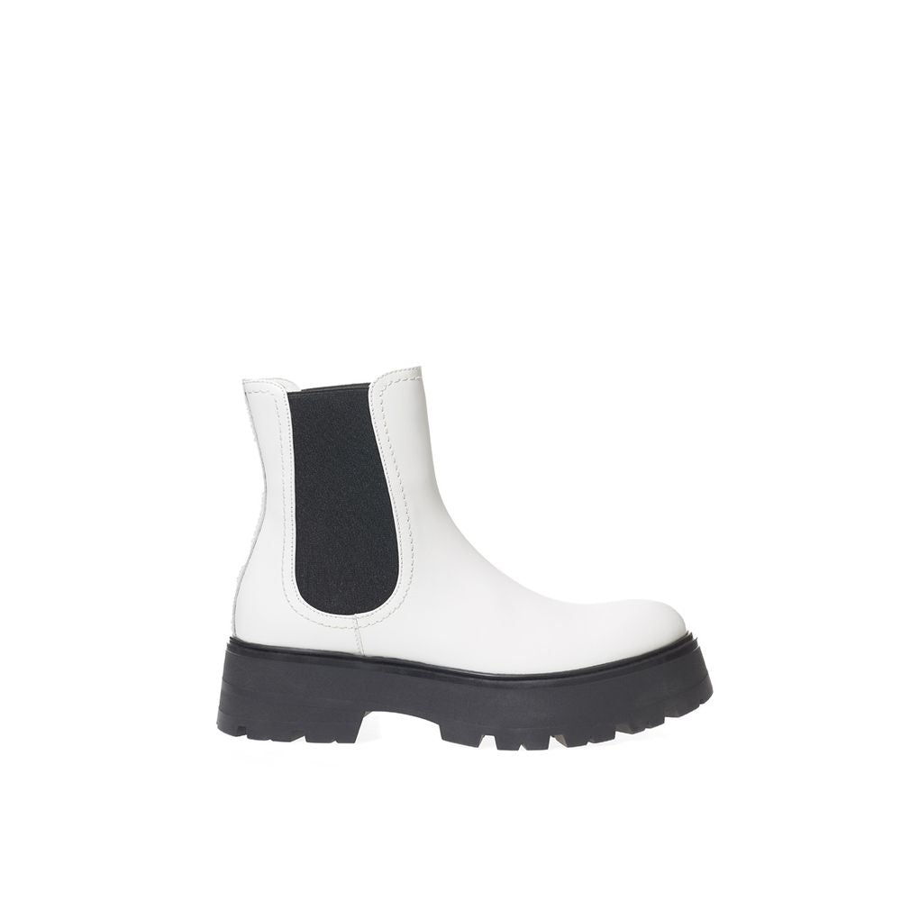 Alexander McQueen Schicke zweifarbige knöchellange Damenstiefel aus Leder