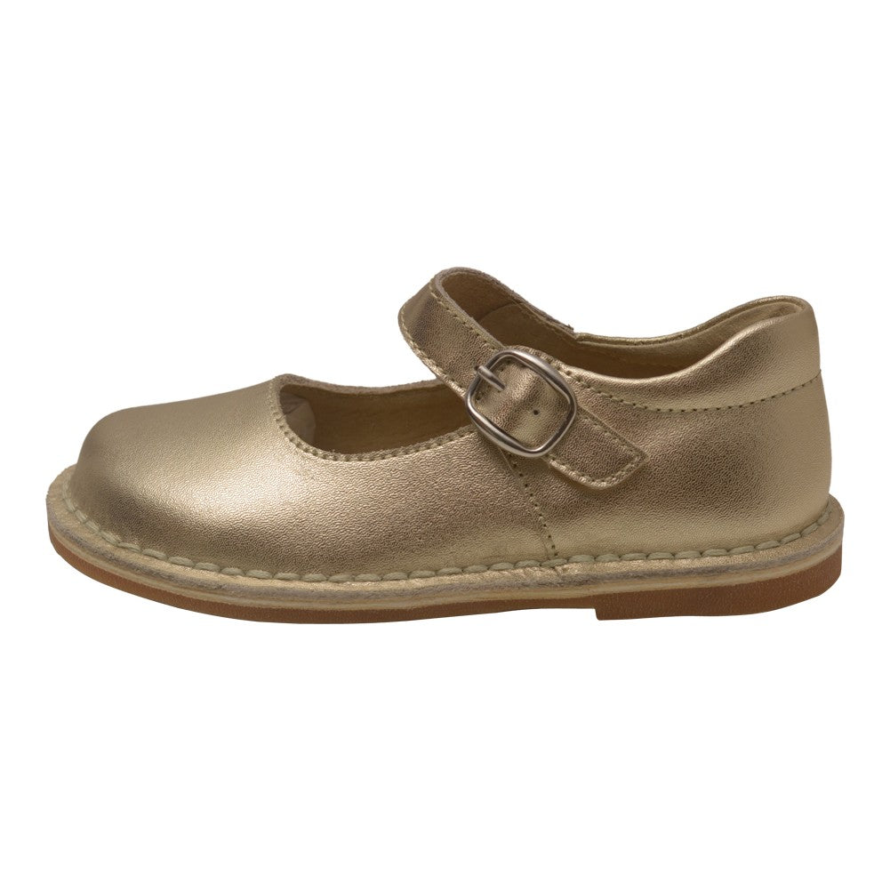 Mädchen Gold klassische matte Leder Mary Jane Schuhe 11 Kinder