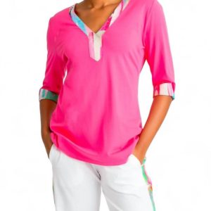 Tie Dye Mixer Tee in heißem rosa 7676593176636