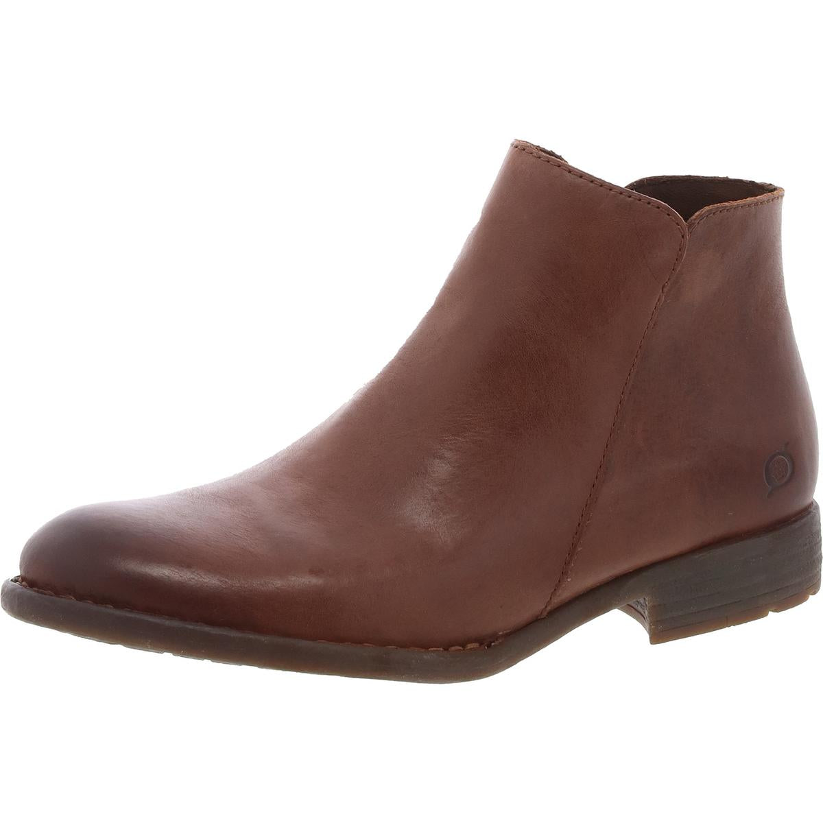 Lauryl-Stiefeletten aus Leder mit Reißverschluss