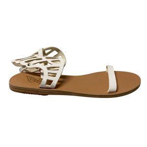 Ancient Greek Sandalen ikaria Spitze vachetta aus weißem Leder 7766683811900