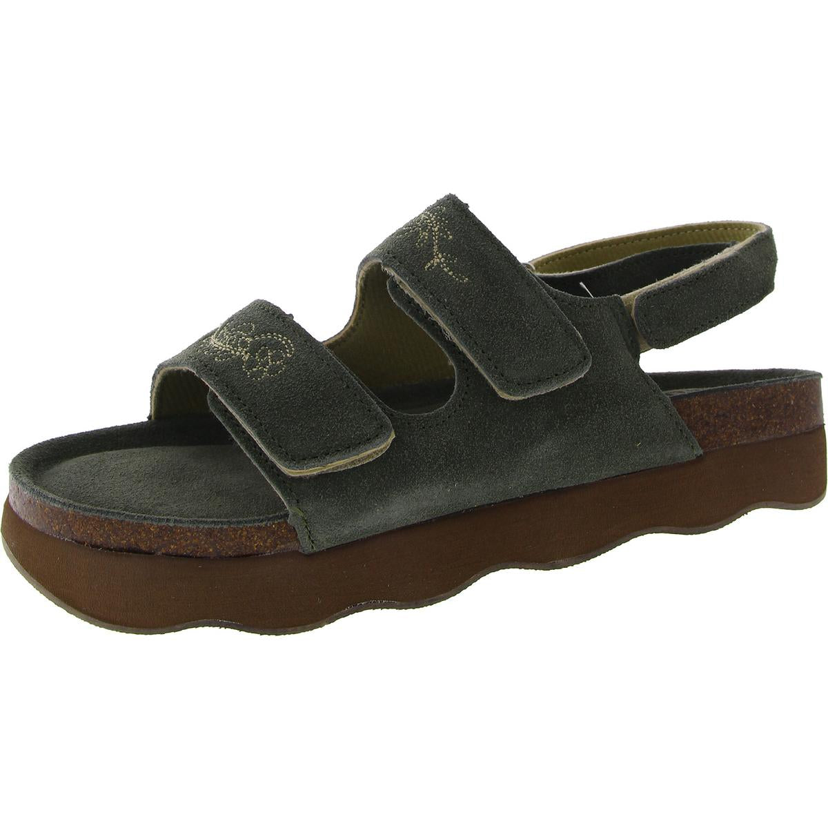 Bounce House Veloursleder Fußbett mit Fersenriemen Sandalen