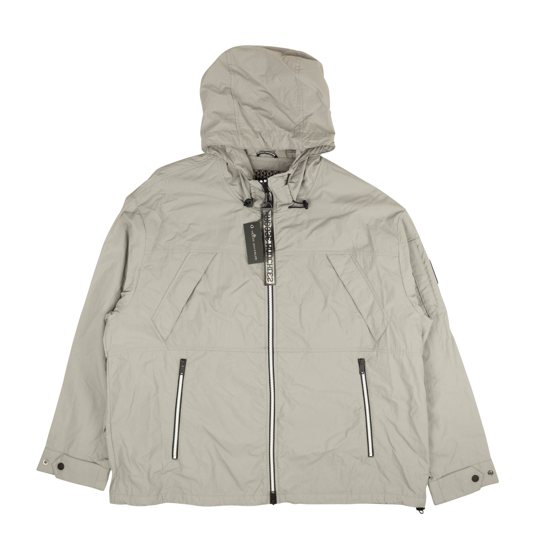 Graue Anorakjacke mit Reißverschluss für Herren