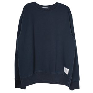 Thom Browne Oversized Loopback Sweatshirt aus Marine Baumwolle 7703700340796