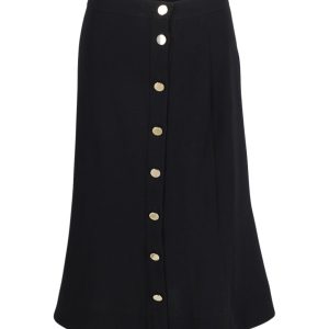 Altuzarra Buttoned Midirock aus schwarzem Polyester