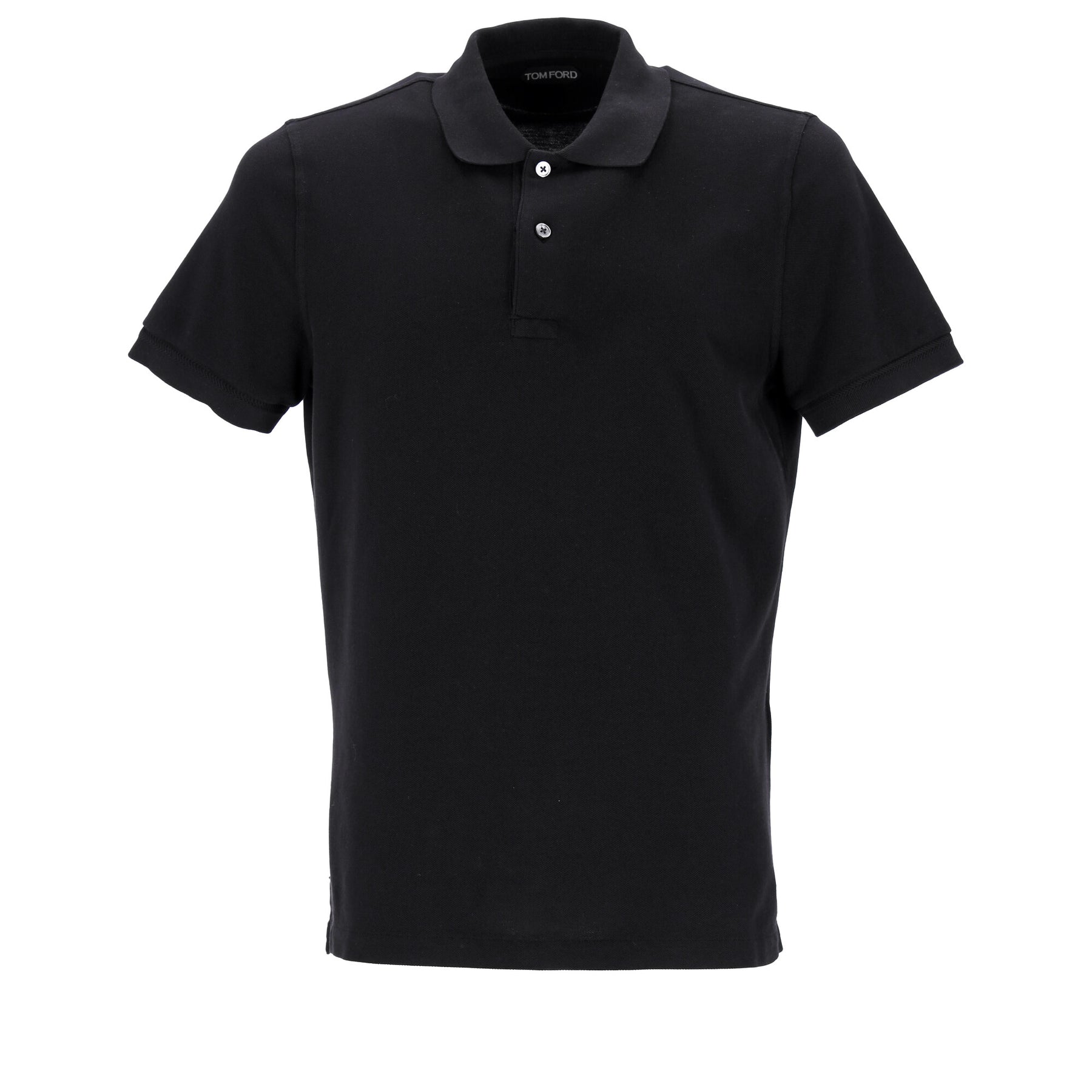 Tom Ford Poloshirt aus schwarzer Baumwolle 7748657709116