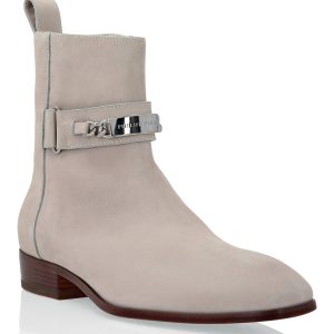 Nabuk Stiefel niedrig flach 7670501408828