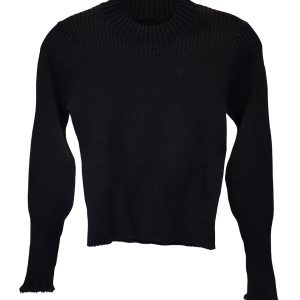 Proenza Schouler Mock Neck Pullover in schwarzer Viskose 7748701749308