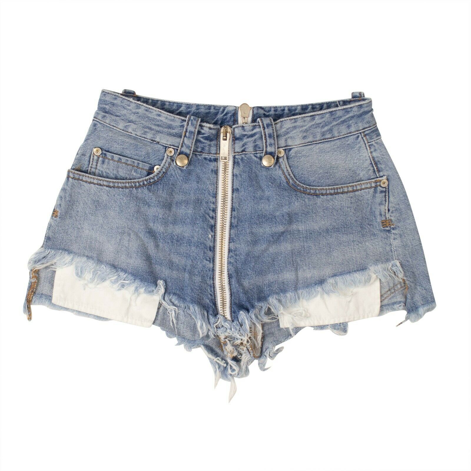 Unravel Project Denim-Shorts mit Reißverschluss – Denim